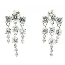 Top Quality & Fashion Jewelry 3A CZ 925 Silver Earring (E6518)